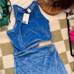 NWT H&M Velvet Cut out dress